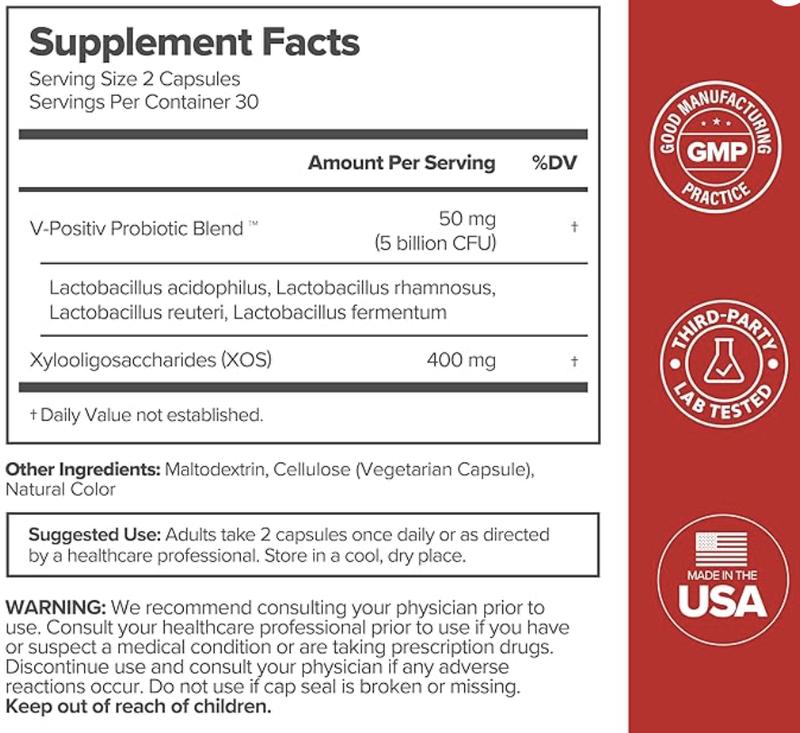 🌸Women's Probiotics - 60 Count (Pack of 1) - Prebiotic and Probiotic Capsules for Healthy pH Balance and Odor