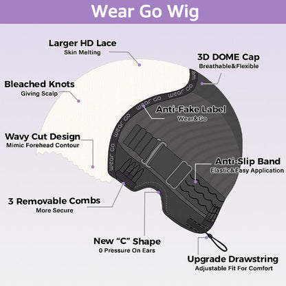 OQHAIR Kinky Straight Hair Wear Go Glueless Wigs 7x5 HD Lace Pre Cut Lace Closure Wigs