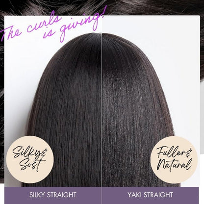 Tiktok Exclusive Deal | Put On and Go Realistic Glueless Yaki Straight Bob with Bangs Minimalist Lace Wig 100% Human Hair