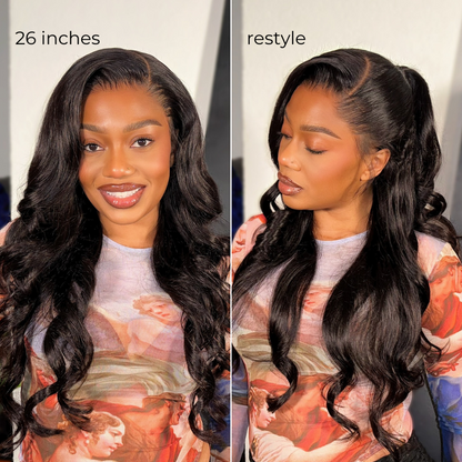 200% / 250% Density Loose Wave Glueless 13x6 HD Lace Front Wig Human Hair Pre-Cut Lace Flexi-Fit Drawstring Cap