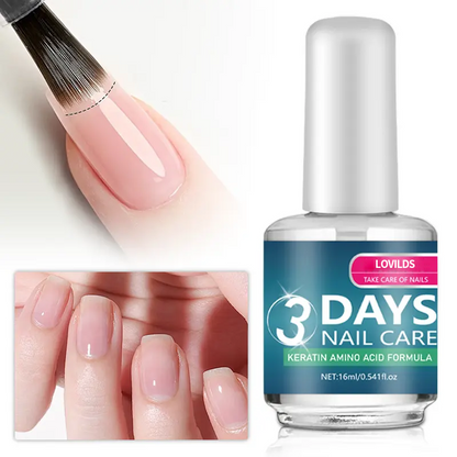 💅LOVILDS™ 3 Days Nail Care - Keratin Amino Acid Formula for Superior Nail Nourishment Manicure Treatment with High Brightness & Scratch Resistance
