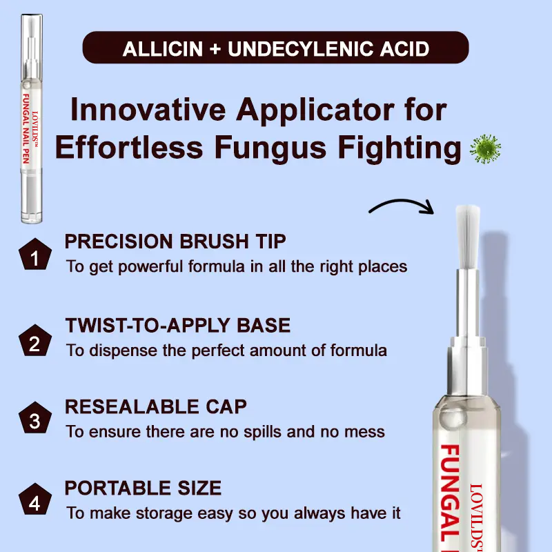 Nail Pen with Allicin & Undecylenic Acid, Nail Health Care Pen, Nail Fungus Care Pen for Solving Fungal Nails and Other Nail Problems,