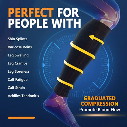 🔥Tinylemon 3 Pairs Calf Compression Sleeves 20-25mmHg for Women Men Leg Support Running Shin Splints Relief Knee Saver Wellknee Plaster Black Healthcare Tool Patellaband