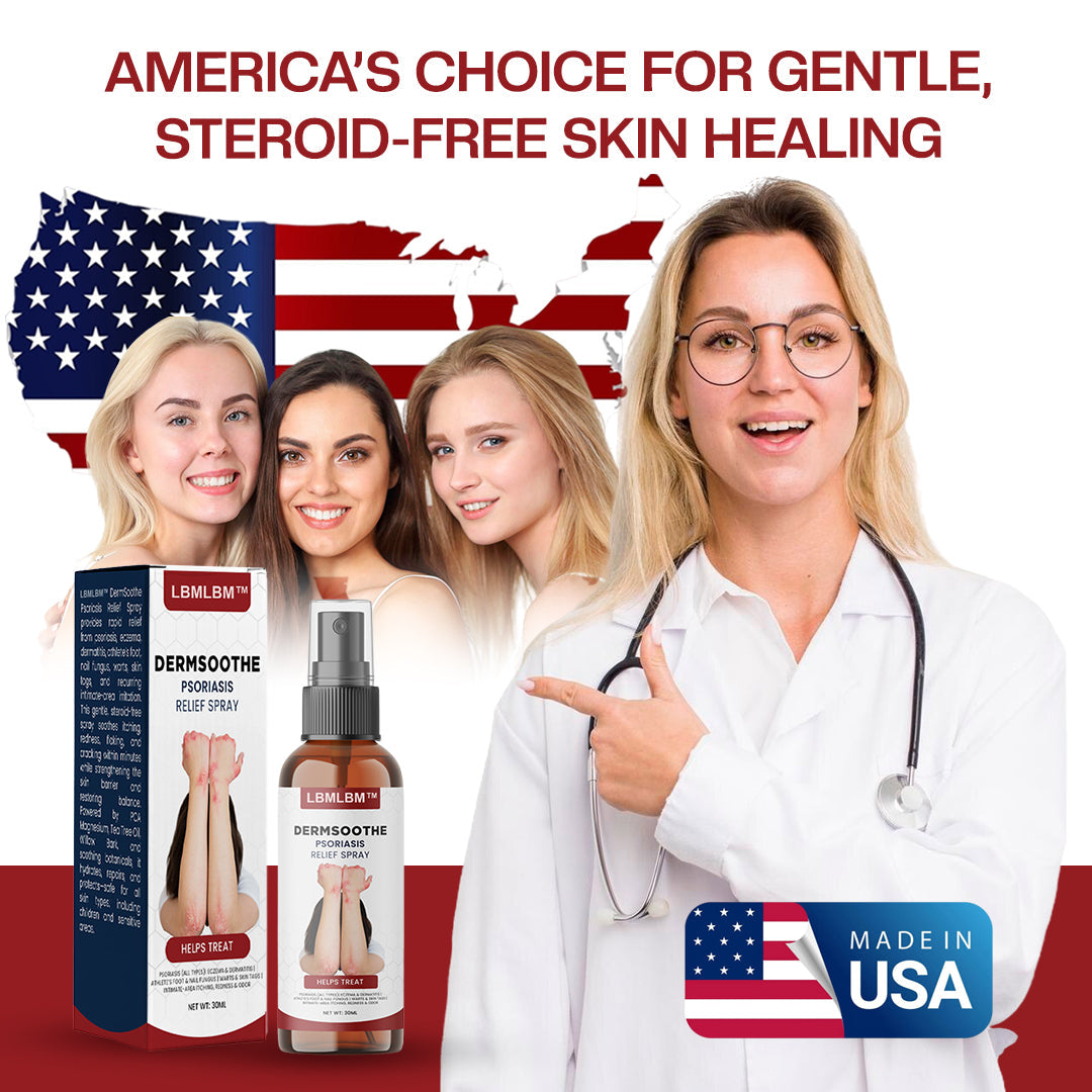 【Last Day Promotion 80% OFF🔥】LBMLBM™ DermSoothe Psoriasis Relief Spray🇺🇸👨‍⚕️（Zero Itch, 3-Min Relief | 99.5% Skin Recovery Rate | All-Natural, 24/7 Repair | ）🔥🎁