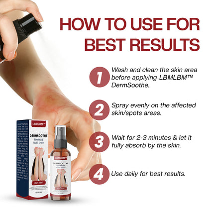 【Last Day Promotion 80% OFF🔥】LBMLBM™ DermSoothe Psoriasis Relief Spray🇺🇸👨‍⚕️（Zero Itch, 3-Min Relief | 99.5% Skin Recovery Rate | All-Natural, 24/7 Repair | ）🔥🎁