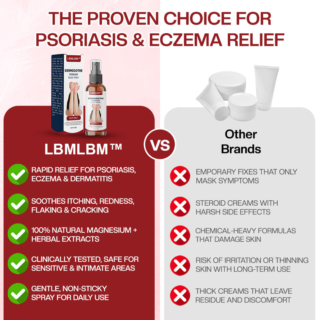 【Last Day Promotion 80% OFF🔥】LBMLBM™ DermSoothe Psoriasis Relief Spray🇺🇸👨‍⚕️（Zero Itch, 3-Min Relief | 99.5% Skin Recovery Rate | All-Natural, 24/7 Repair | ）🔥🎁