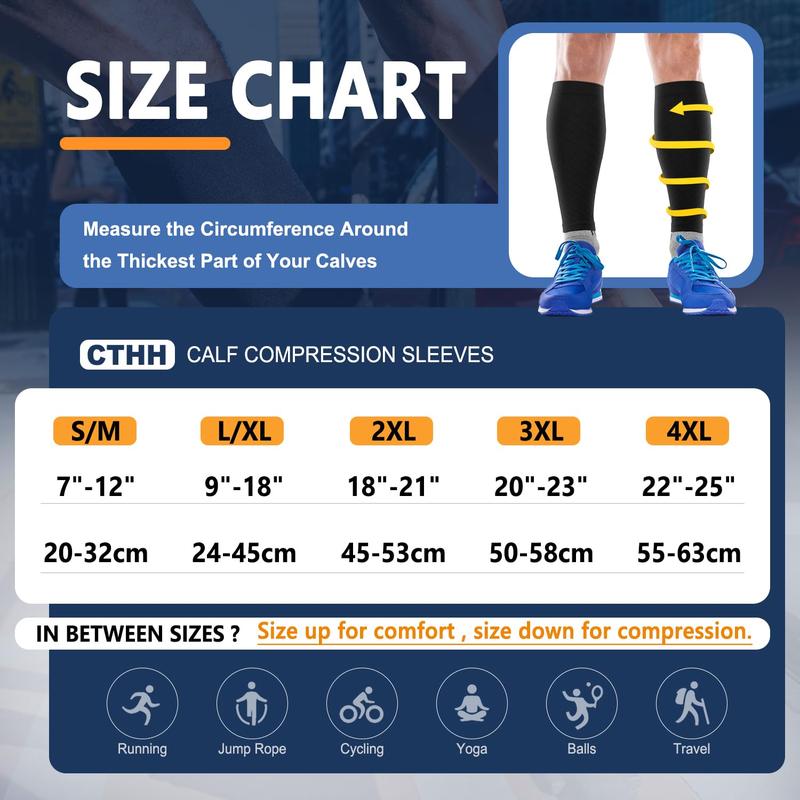 🔥Tinylemon 3 Pairs Calf Compression Sleeves 20-25mmHg for Women Men Leg Support Running Shin Splints Relief Knee Saver Wellknee Plaster Black Healthcare Tool Patellaband