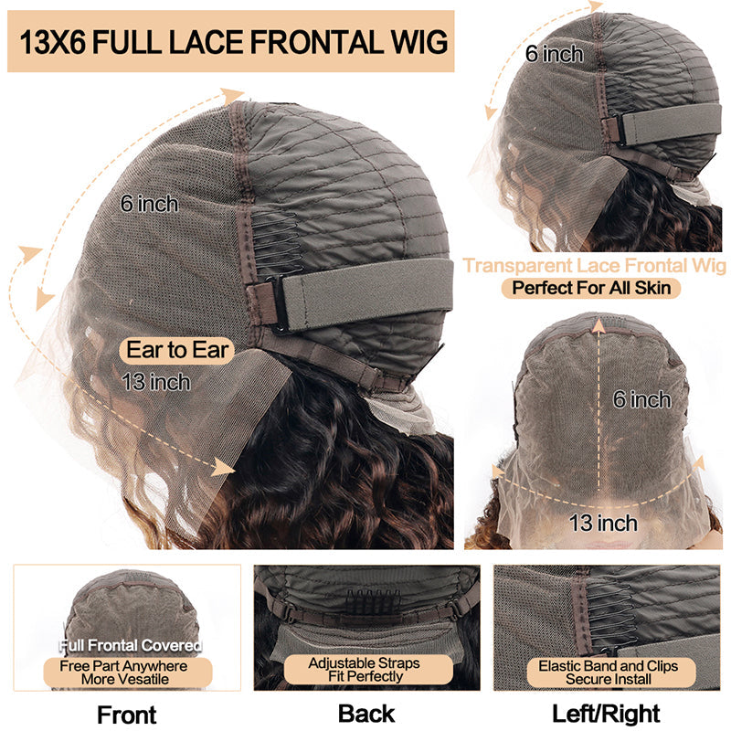 🔥50% off in the last 4 hours |  Recommend J 16"-34" Loose Deep Wave Full Lace Frontal Wig🔥