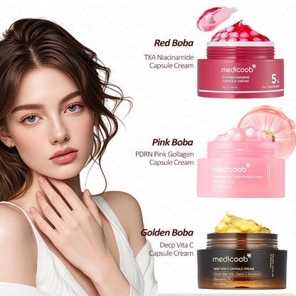 🔥🔥🔥Final 3 hours:70% OFF Mix & Match Boba Cream Set | Tiktok Viral Capsule Creams for Uneven Skin Tone, Glow Hydration, Korean Skincare, K-beauty