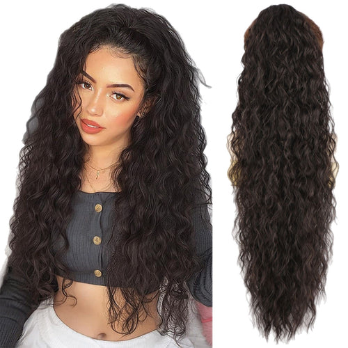 💜 LAST DAY PROMOTION - 50%OFF💜Curly Wavy Frizzy Hair Extension with Ponytail