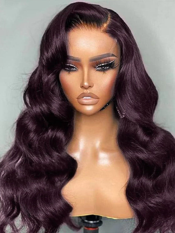 20% off in the last 3 hours:🌸Recommend Glueless Dark Purple 7x6/13x6 FULL Lace Frontal Wig 16"-34" Colored Human Hair Wigs