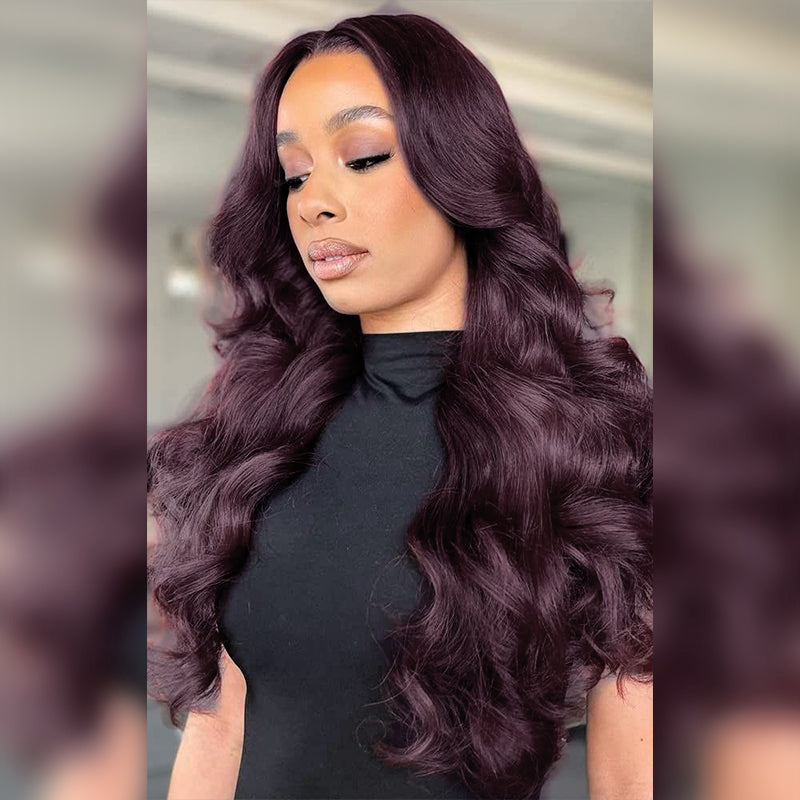 20% off in the last 3 hours:🌸Recommend Glueless Dark Purple 7x6/13x6 FULL Lace Frontal Wig 16"-34" Colored Human Hair Wigs