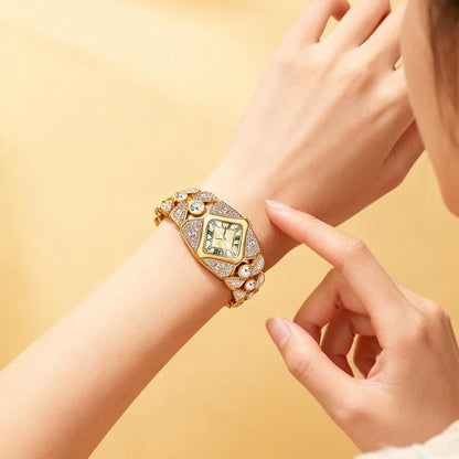 🔥Luxury Full Diamond Bangle Bracelet Watch