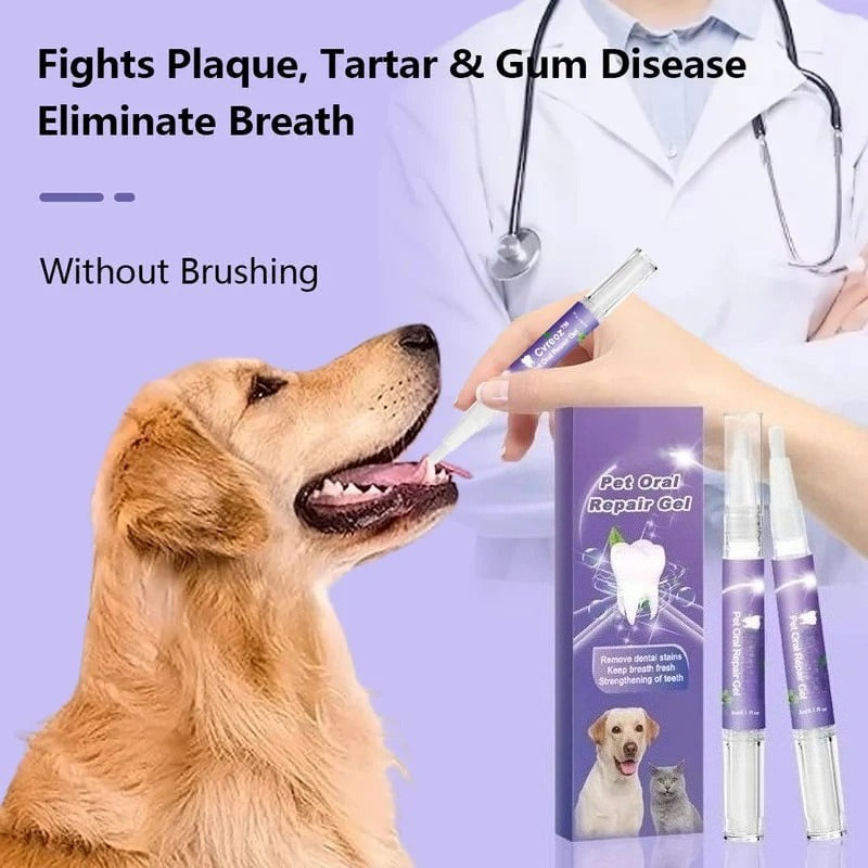 🔥Pawzioo™ Pet Oral Repair Gel  – Freshen Your Pet’s Breath & Improve Gum Health Fast!