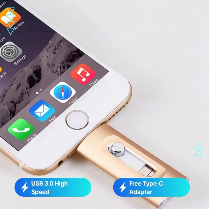 ⚡3 in 1 Flash Drive⚡ Portable High Speed USB 3.0 Memory Storage