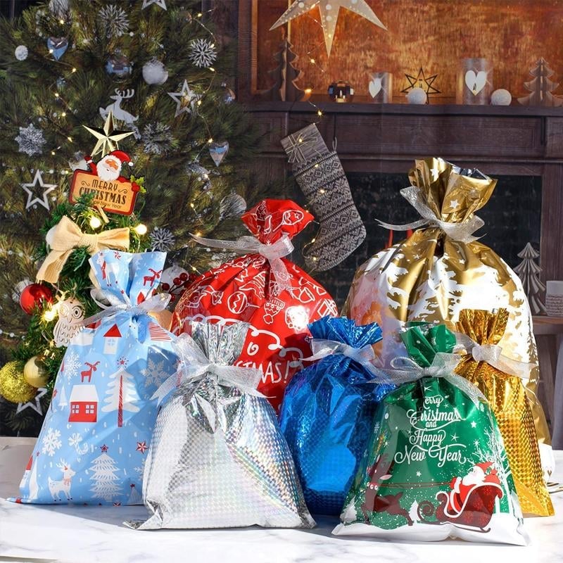 🎄Drawstring Christmas Gift Bags