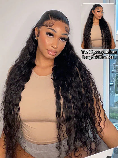 Crazy Sale | @bigekane & @thequeenleora Recommend 16"-34" Loose Deep Wave 13x6 Full Lace Frontal Wig No Code Needed