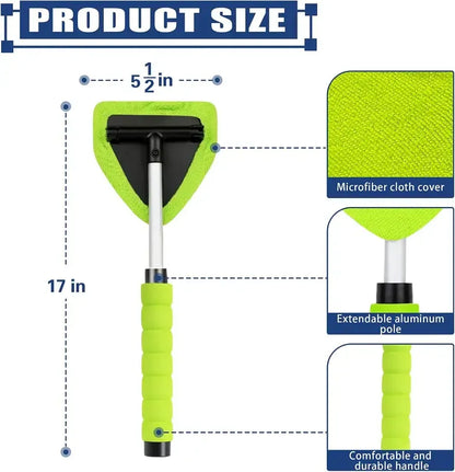 🔥Car Windshield Cleaning Tool Set – Uitschuifbaar & 180° Draaibaar