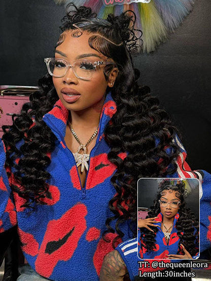 Crazy Sale | @bigekane & @thequeenleora Recommend 16"-34" Loose Deep Wave 13x6 Full Lace Frontal Wig No Code Needed