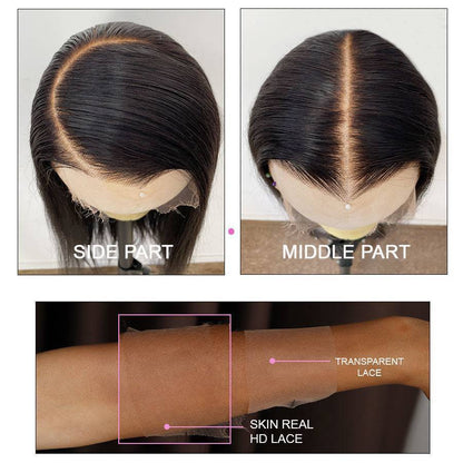 🌸Black 13X6 Skinlike Real HD Lace Front Wigs Body Wave🌸