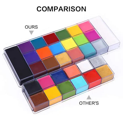 🌸LOVILDS Face and Body Oil Paint Palette, Halloween Special Effects Party Makeup Kit for Kids and Adults.