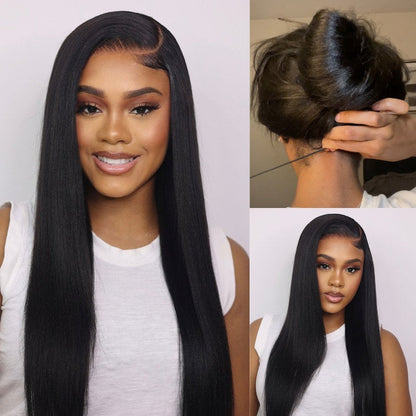 $199 30Inch Straight Hair Transparent Lace Glueless Wigs Human Hair 180% Density Flash Sale